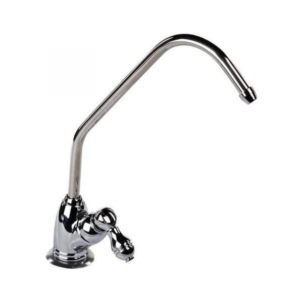 Кран 7,5 см с керамическим переключателем Raifil F-07-2BC-L SILVER 1/4″